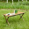 Chic Crate - 1-Piece Lightweight Aluminum Folding Table - Perfect for Camping, Beach, BBQ & More - Modern Brown - Compact & Portable - 2 of 4