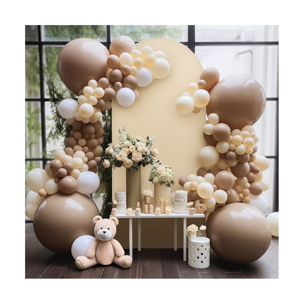 6.6ft Wedding Arch Cover Dual-Sided Color Round Top Arch Backdrop Stands with Zipper Elastic Backdrop Cover for Birthday Party Ceremony Banquet Decor - thumbnail 2