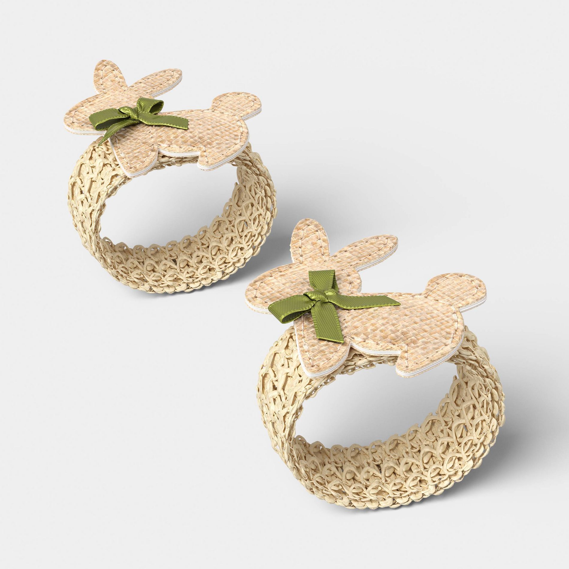 Easter 2pk Woven Bunny Napkin Rings - Threshold™