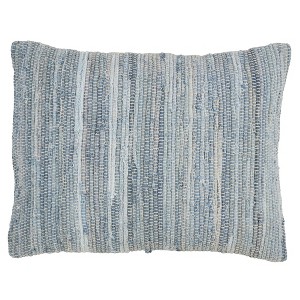 Oversize Down Filled Denim Chindi Throw Pillow - Saro Lifestyle - 1 of 3