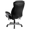 Big & Tall 400 lb. Rated High Back LeatherSoft Executive Ergonomic Office Chair with Arms Silver/Black Leather - Flash Furniture - image 3 of 4