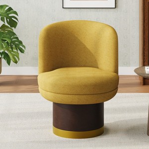 Christopher Knight Home Afanasev Round Upholstered 360° Swivel Accent Chair - 1 of 4