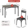 Dining Table Set, Kitchen Table Chairs Set with 2/4 Upholstered Chairs for Kitchen, Small Space - 2 of 4
