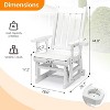 VINGLI Outdoor Glider Chair Wood Patio Glider with Cup Holder, Porch Glider with Smooth Rocking Mechanism - 3 of 4