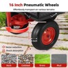 Heavy Duty 1000 Lbs Capacity Mesh Steel Garden Cart, Pullable Garden Wagons Carts on Wheels, Folding Utility Wagon with Removable Sides for Outdoor - 2 of 4