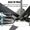 Sofucor Large Smart APP 8 Arms Fan 66'' Ceiling Fan with LED Light Kit & Remote Control LED Light Chandelier Industrial Ceiling Fan Quiet DC Motor - 3 of 4