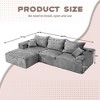 MOONMISS Chenille Modular Sectional Sofa, L-Shaped Cloud Couch with Chaise Lounge,No Installation - 4 of 4