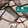 Patio Double Roof Permanent Hardtop Gazebo Pergola with Curtains - 4 of 4