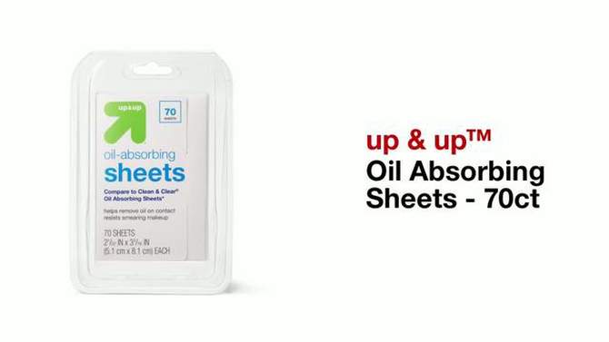 Oil Absorbing Sheets - 70ct - up &#38; up&#8482;, 2 of 10, play video