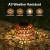 Gulches 2-Pack Brown Rustic 1-Light Smart Solar Tabletop Lantern for Outdoor with Waterproof Plastic Rattan Oval Shade - 4 of 4