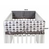 Bacati - Elephants White/Gray Crib Rail Guard Covers set of 2 - 3 of 4