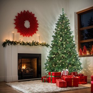 Resenkos Artificial 9ft  RGB-lit Christmas Tree with 1721PVC Mixed Branch Tips - 1 of 4