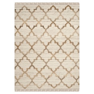 Natural Abstract Knotted Area Rug - (8