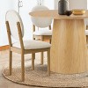 5-Piece Round Dining Table Set, 42'' Pedestal Table with 4 Bouclé Upholstered King Louis Chairs for Dining Room or Kitchen Set-Maison Boucle - 2 of 4