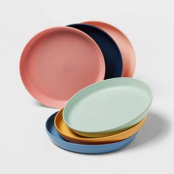 7 6pk Plastic Divided Kids' Dinner Plates - Pillowfort™