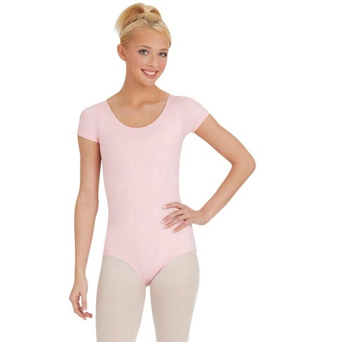 Capezio Pink Women's Team Basics Short Sleeve Leotard, Medium