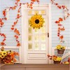 Charming Burlap Sunflower 22" Wreath, Vintage Front Door Decor with Rustic Farmhouse Style| OrnamentallyYou - 3 of 4