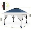 13x13 FT Gazebo Tent Outdoor Pop Up Canopy Tent with Netting, Adjustable Height Instant Gazebos for Patio Garden Backyard - 2 of 4