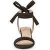 Allegra K Women's Back to College Open Toe Ankle Tie Back Block Heels Sandals - 2 of 4