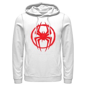 Mens Marvel: Spider-Man: Across the Spider-Verse Graffiti Red Logo Lightweight Hoodie - 1 of 4