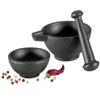 Zassenhaus Mortar & Pestle 3 Piece Set, black cast iron - 4 of 4