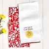The Lakeside Collection Set of 2 Summer Floral Embroidered Kitchen Towels - Live Life in Full Bloom - 2 of 3