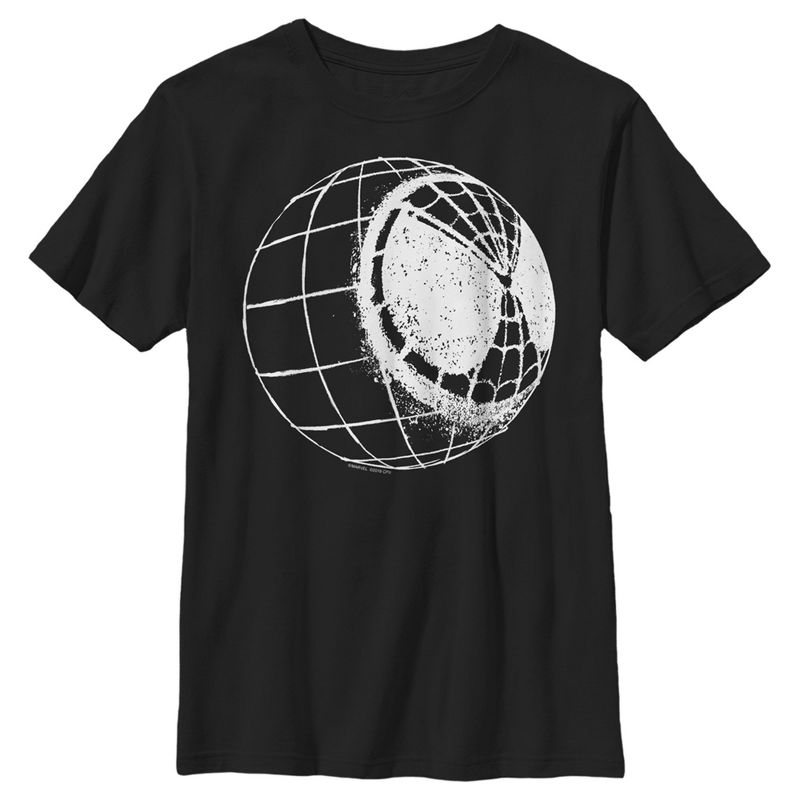 Boy's Marvel Spider-Man: Far From Home Black and White Globe T-Shirt, 1 of 6