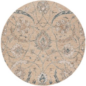 Metro MET235 Hand Tufted Indoor Area Rug - Beige/Grey - 6' Round