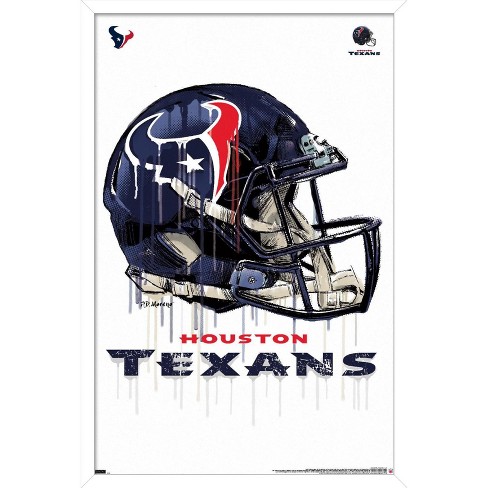 Trends International Nfl Houston Texans - Drip Helmet 20 Framed Wall Poster  Prints White Framed Version 14.725' X 22.375' : Target