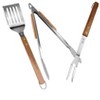 BBQ-AID 3 Piece BBQ Grill Set - Kitchen Tongs, Metal Spatula & Fork Utensils - Heavy Duty Stainless Steel Barbecue Grill Utensils - 2 of 4