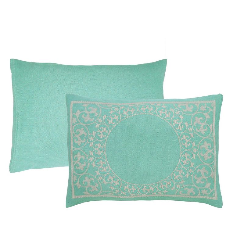 Lightweight Cotton Blend Oversized Jacquard Boho Floral Scroll Bedspread Set by Blue Nile Mills, 2 of 6
