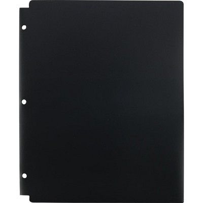 Staples 2 Pocket Poly Folder Black 920300