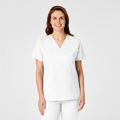 Wink WonderWORK Women's Mock Wrap Scrub Top