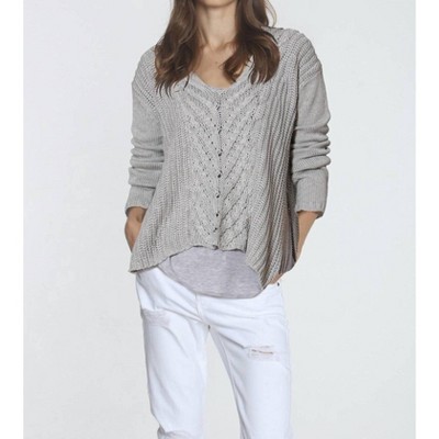 Women's Abigail Cable Vee Sweater - LABEL+thread