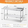 AMERLIFE Stainless Steel Table for Prep & Work Adjustable Under Shelf and Feet - 2 of 4