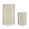 Hotel Bath Rug 100% Premium Cotton Tufted Weave Two Tone Reversible 2 Piece Bathroom Rug Set, Super Soft & Water Absorbent, Machine Washable Bathmat - 2 of 4