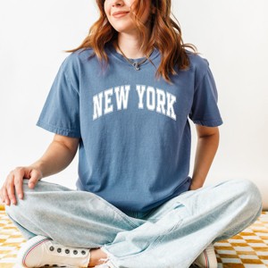 Simply Sage Market Varsity New York Garment Dyed Tee - 1 of 4