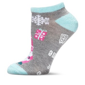 Memoi Women's No Place Like Gnome For The Holidays Low-Cut Non-Skid Socks Med Gray Heather 9-11 - 1 of 4