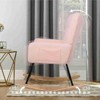 CAVINAS  Upholstered Accent Chair with Metal Frame,Modern Teddy  Rocking Chairs for Bedroom,Reading Room - 4 of 4