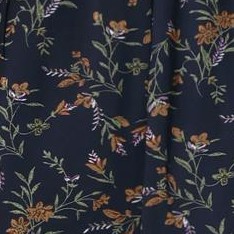 dark blue orange-floral
