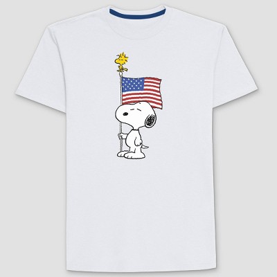 Men's Snoopy Flag T-Shirt - White