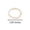 Home Mart Goods Ivory 12 Piece Premium Plastic Shower Curtain Hooks Rings Round 2.25" Inches - 3 of 3