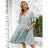 Women's Maternity Casual Dress  Flowy Floral Print, Ruffle leeves - 3 of 4
