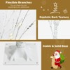 Tangkula Artificial White Birch Tree Pre-lit Twig Birch Tree Designed for Holiday Festival - 3 of 4