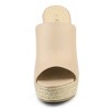 Allegra K Women's Open Toe Padded Insole Slip-on Platform Espadrille Sandals - 2 of 4