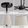 KAISITE 5-Light Modern Farmhouse Chandelier with Wavy Fabric Shades for Dining Room - 3 of 4
