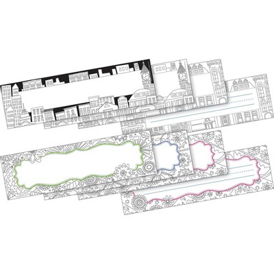 Barker Creek Color Me! Designs Name Plate / Bulletin Board Sign Set 2 Designs BC3812