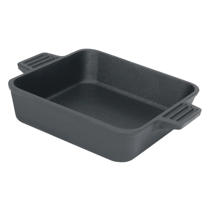 Bayou Classic 7472 8" x 8" x 2" Square Pre-Seasoned Cast Iron Cake Baking Pan, Oven and Broiler Compatible Casserole Bakeware Dish, Black, 3 of 8