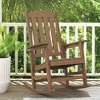 Arceso Outdoor Rocking Chairs Set, 1 Chairs & 1 Table HDPS Poly Rocking Chair, All Weather Resistant, Heavy Duty Rocker Chair For Patio, Lawn, Garden - 2 of 4