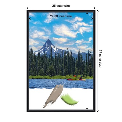 Lucie Black Wood 42" x 30" Wall Picture Frame